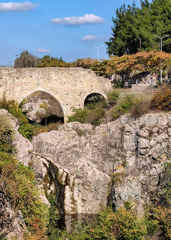 Kotzias水泉附近的Panagia Kosmosoteira拜占庭修道院在Feres Evros希腊色雷斯